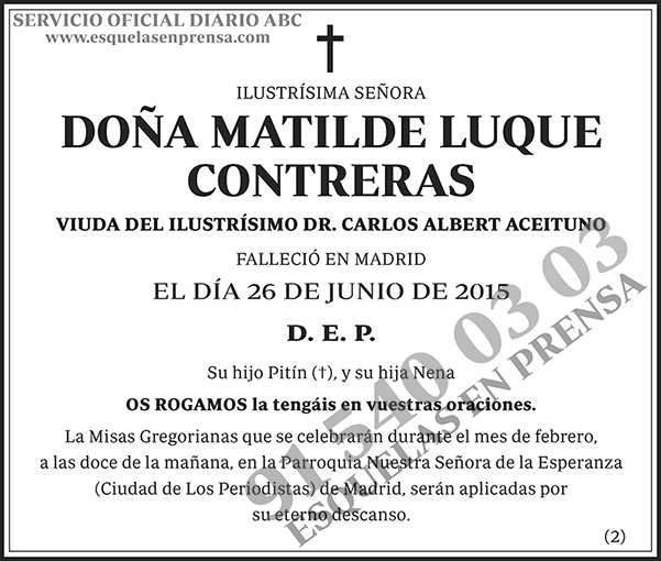 Matilde Luque Contreras